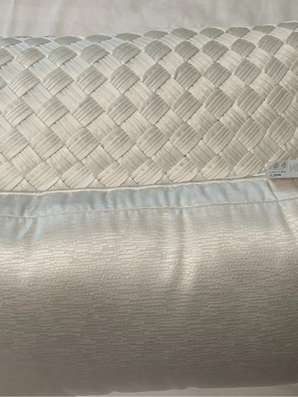 SET 2 Hotel Collection Glint Basketweave Decorative Pillow, 12